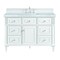 James Martin Vanities 48'' Single Vanity, Bright White w/ 3 CM Carrara White Marble Top 424-V48-BW-3CAR - alternate 1